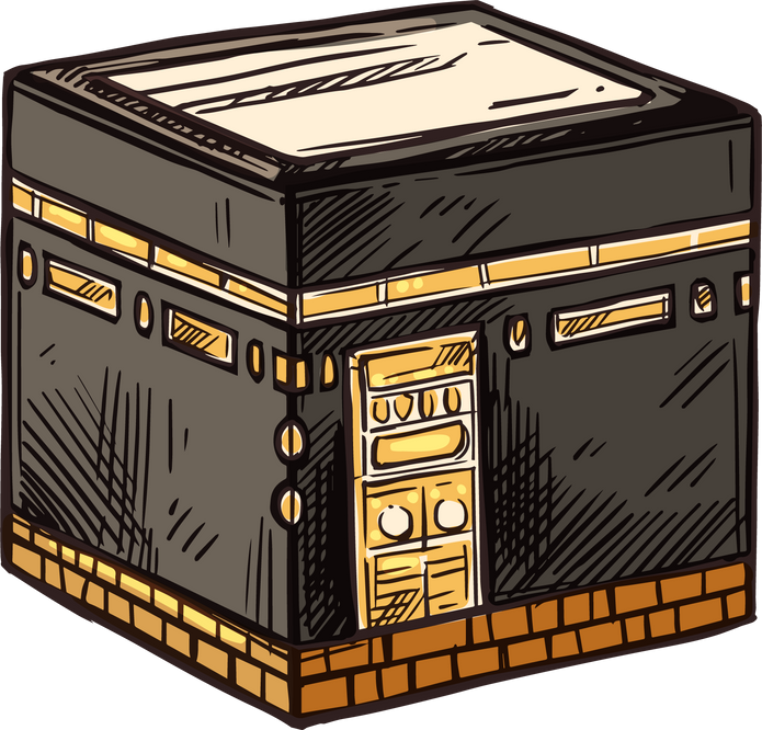 Great mosque of Mecca isolated Kaaba building